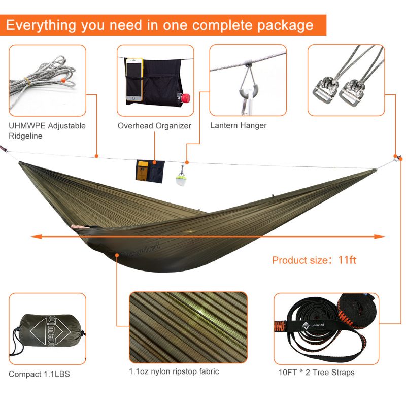 Whirlwind 11' Ultralight  Camping Hammock - Image 6