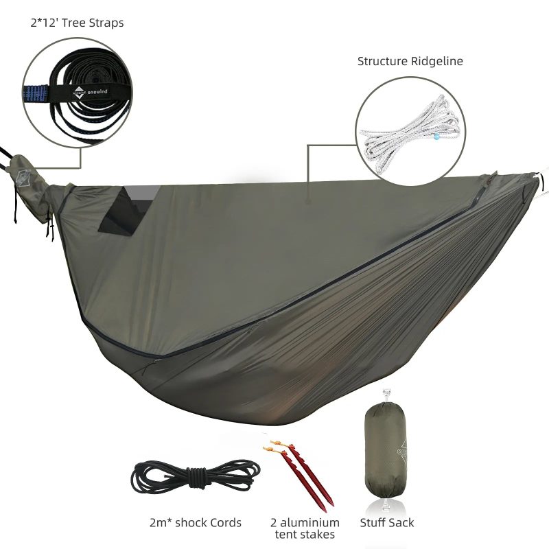 Airstream 11' Hammock with Detachable Zipper Bugnet and Wind Sock - Image 2