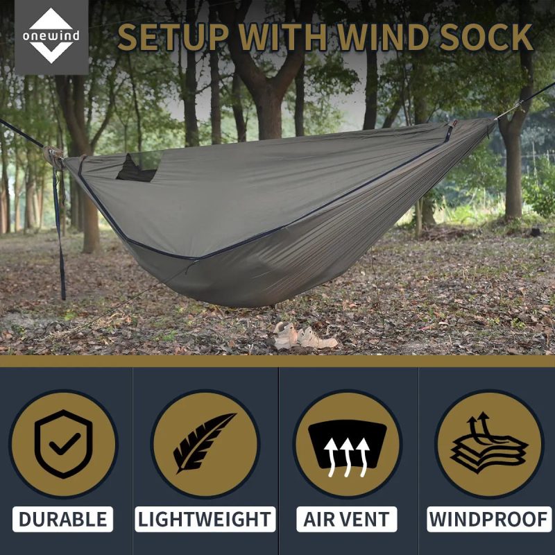 Airstream 11' Hammock with Detachable Zipper Bugnet and Wind Sock - Image 4