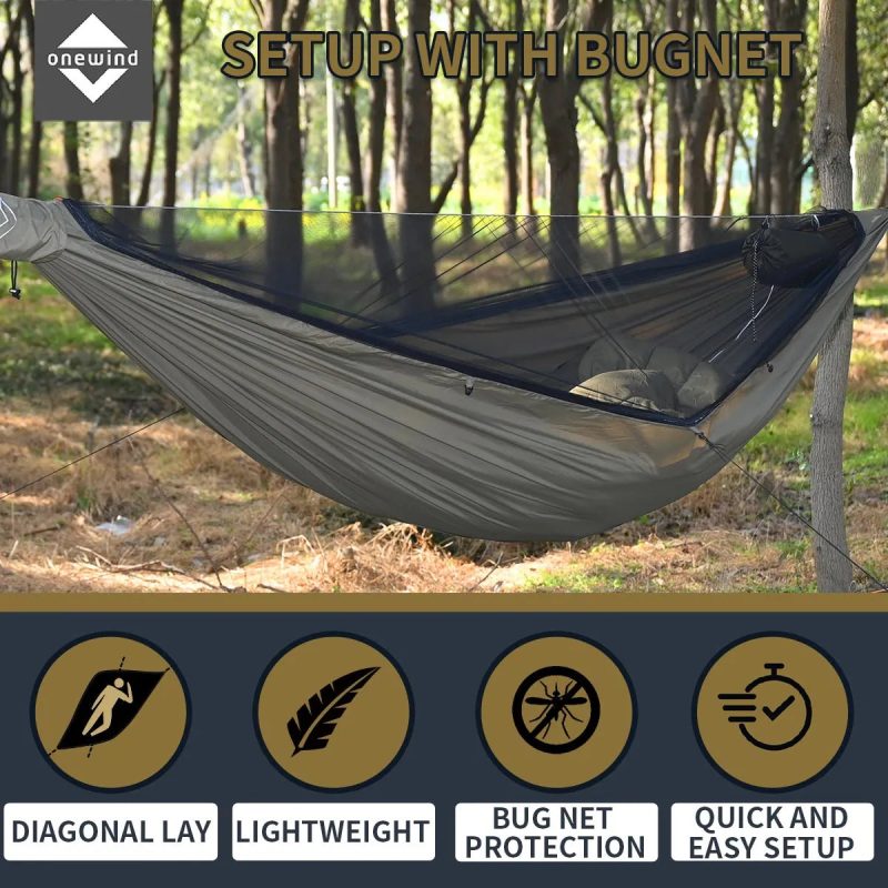Airstream 11' Hammock with Detachable Zipper Bugnet and Wind Sock - Image 5