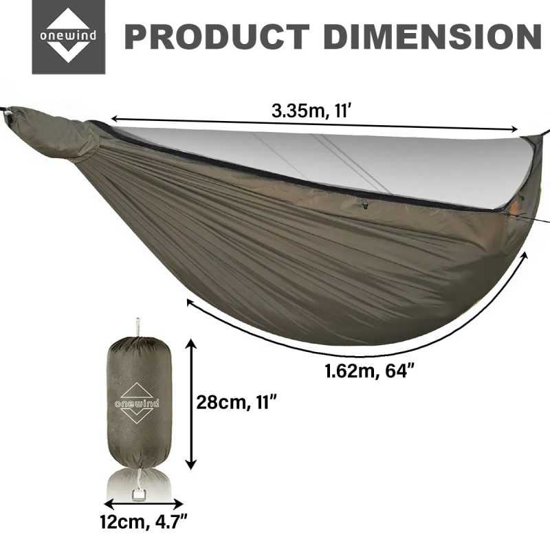 Airstream 11' Hammock with Detachable Zipper Bugnet and Wind Sock - Image 6