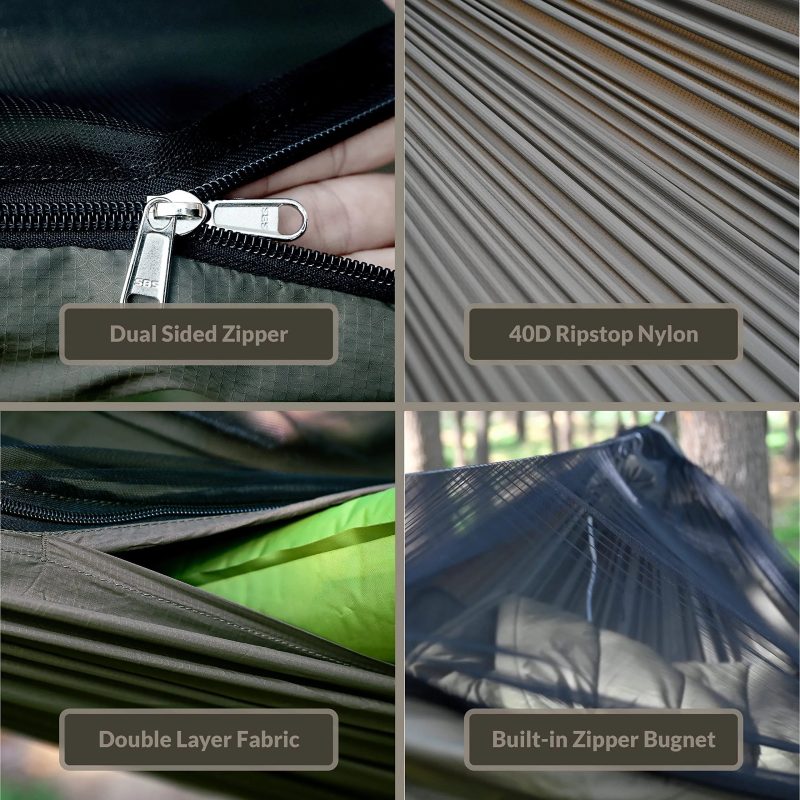 Northers 11' Zipper Double-Layer Camping Hammock - Image 2