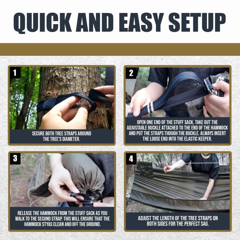 Northers 11' Zipper Double-Layer Camping Hammock - Image 5